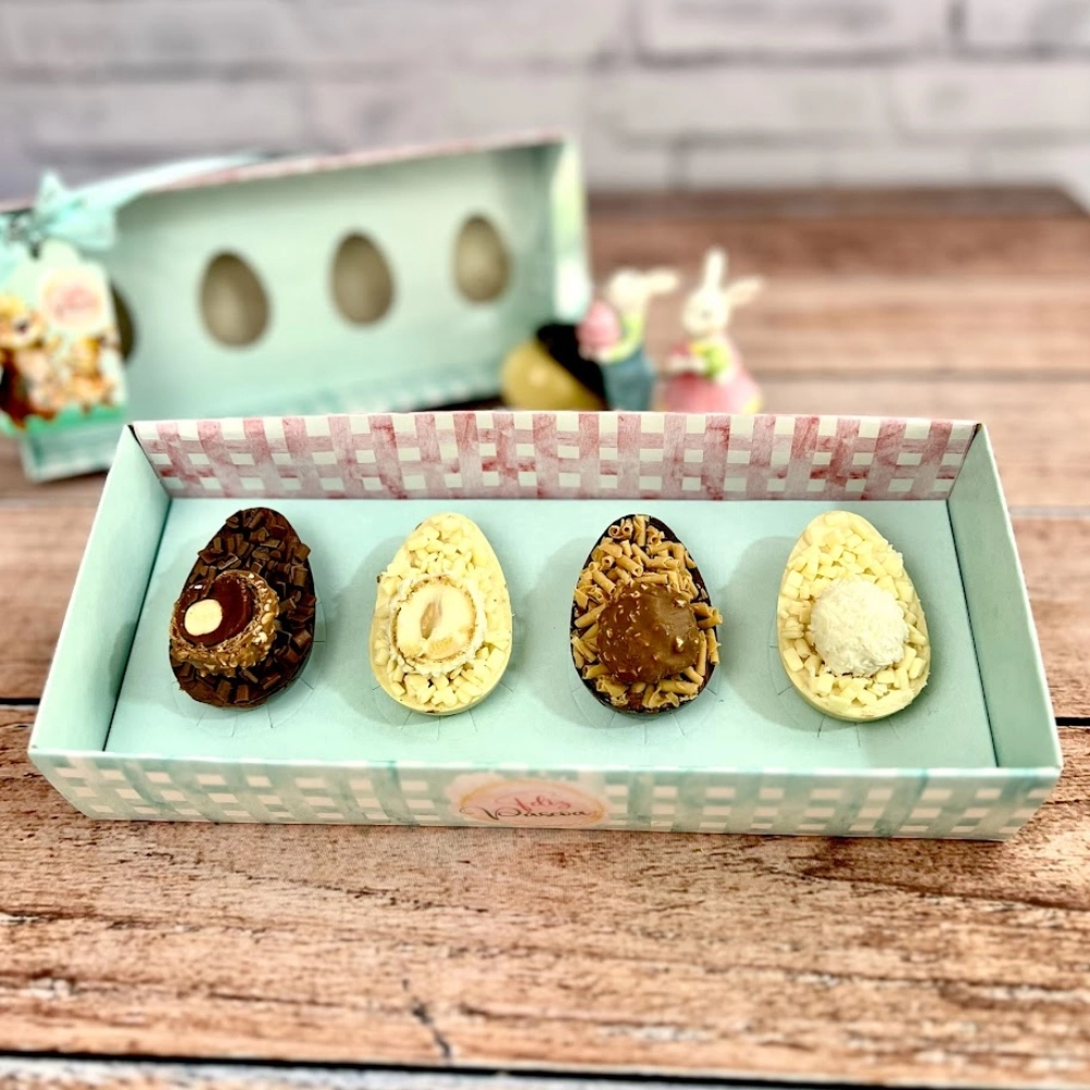 10 Caixas para 4 Ovos de 50g - Coleção Alegria