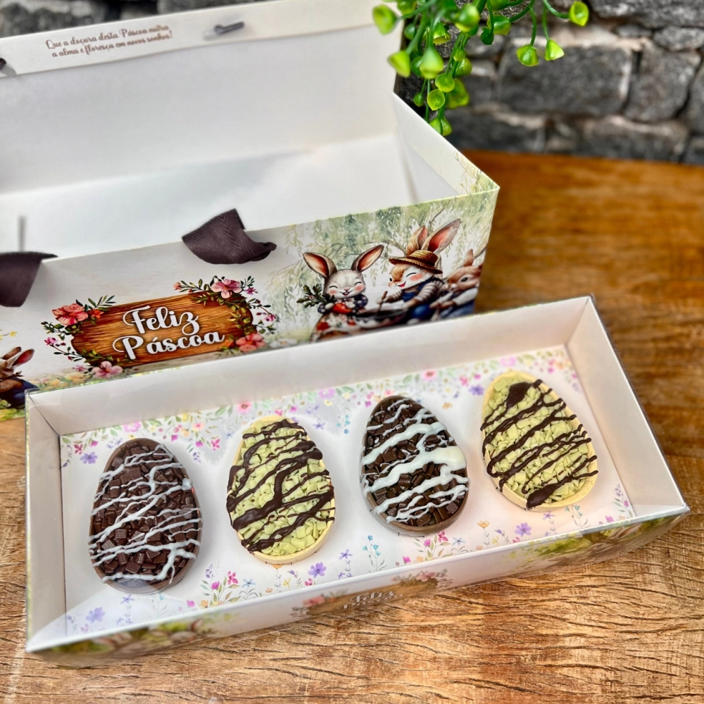 10 Caixas para 4 Ovos de 50g - Coleção Páscoa da Colheita