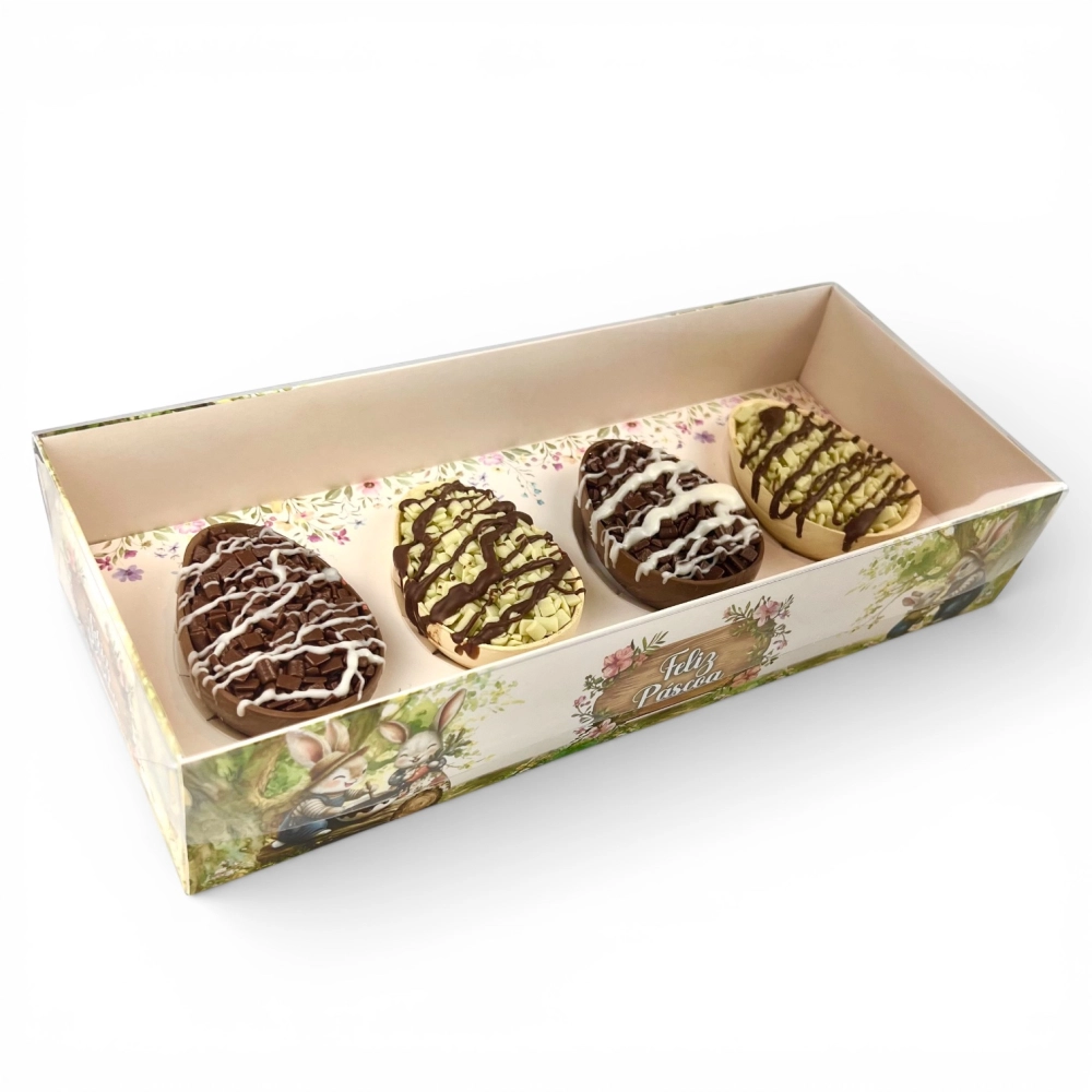 10 Caixas para 4 Ovos de 50g - Coleção Páscoa da Colheita