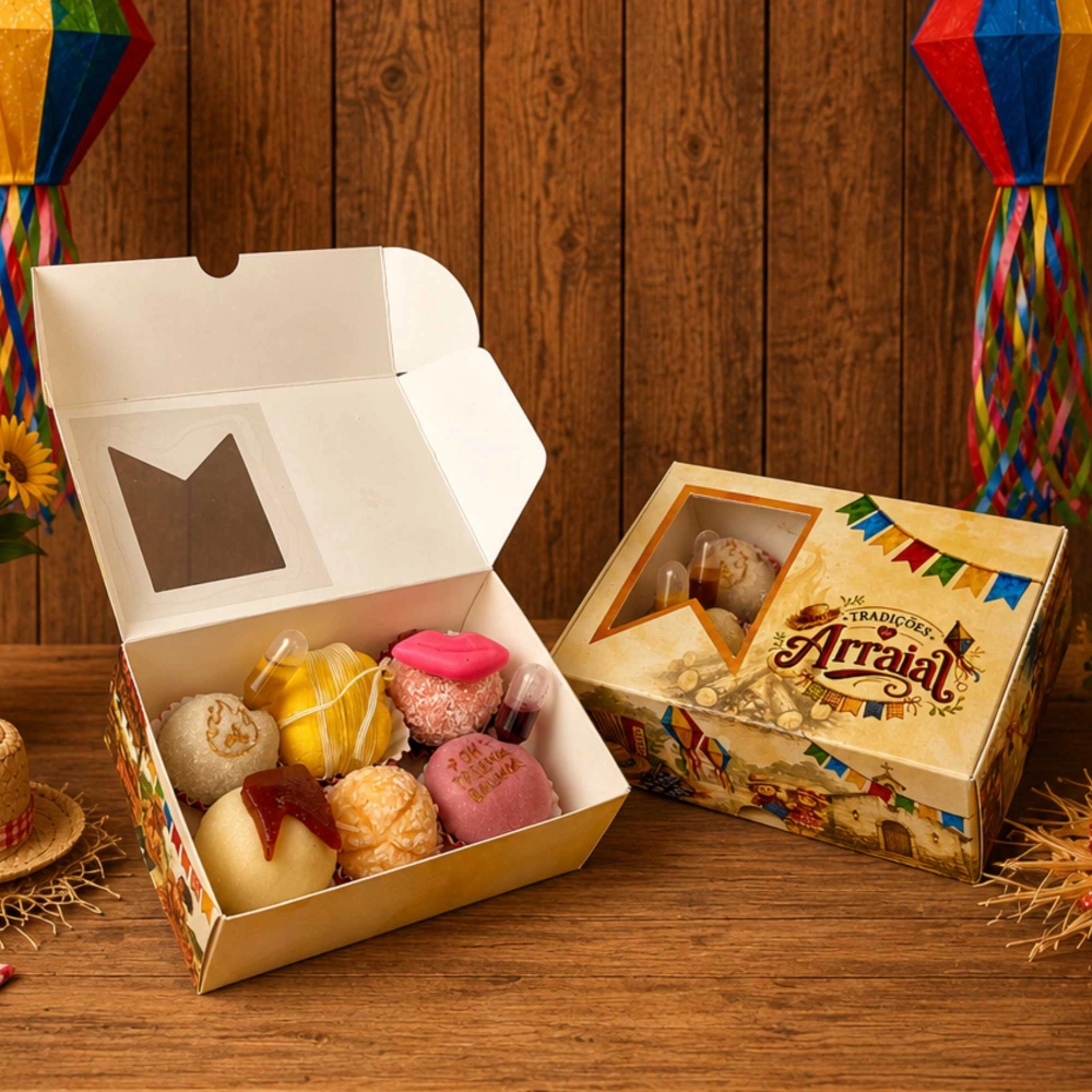 10 Caixas para 6 doces - ARRAIAL
