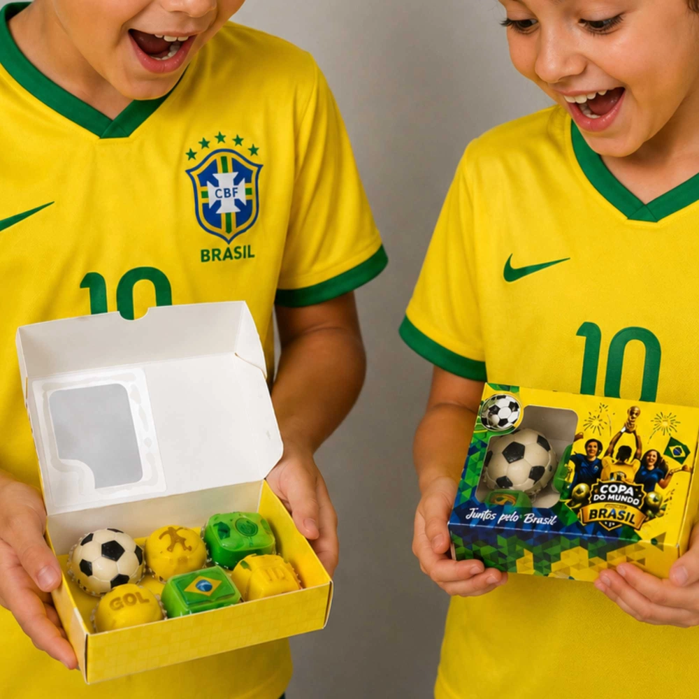 10 Caixas para 6 doces - COPA do MUNDO