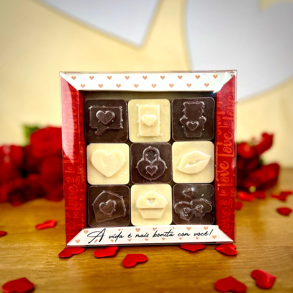 10 CAIXAS PARA 9 CHOCOLATES - DIA DOS NAMORADOS 2025
