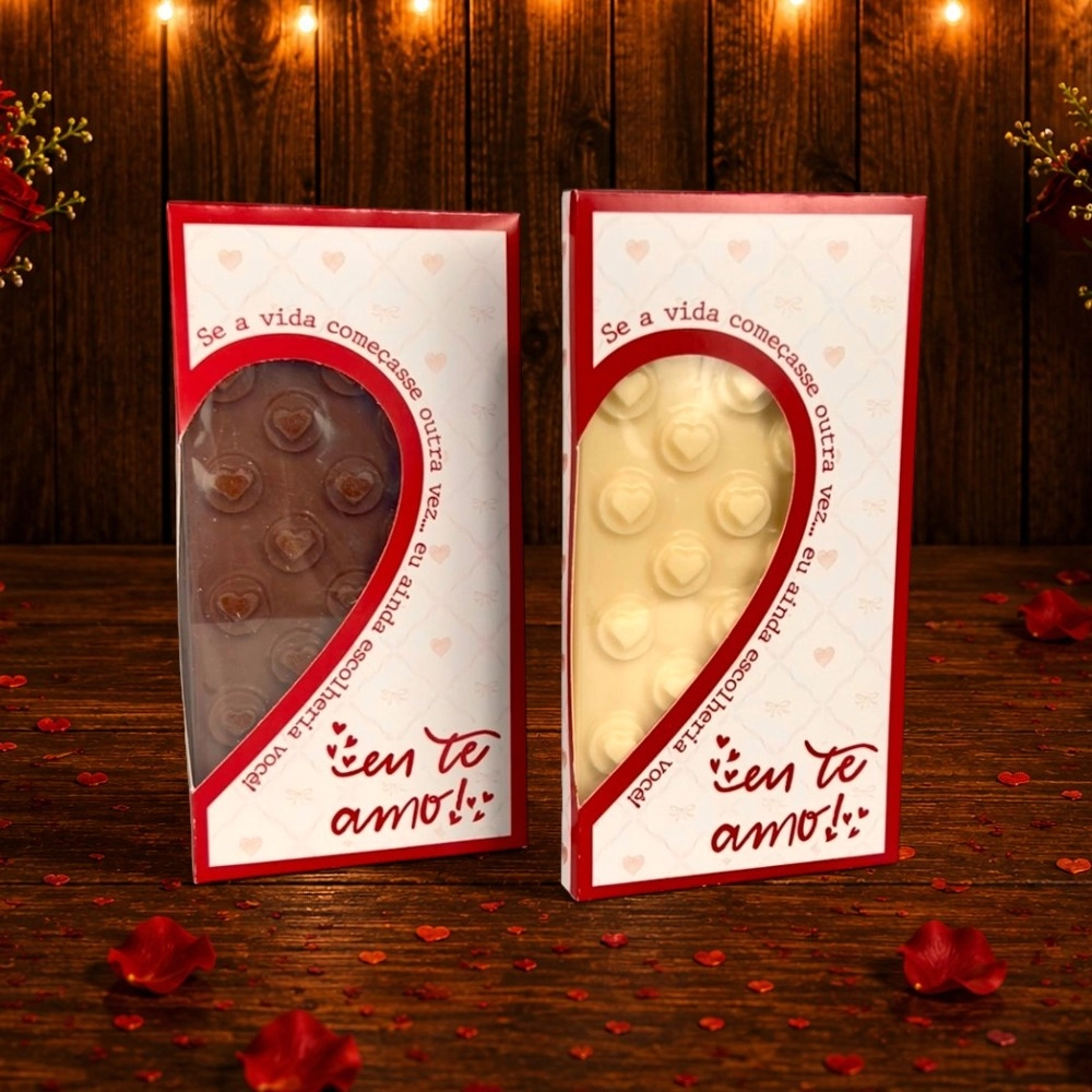 10 caixas para barra de chocolate - Minha metade - Namorados 2026