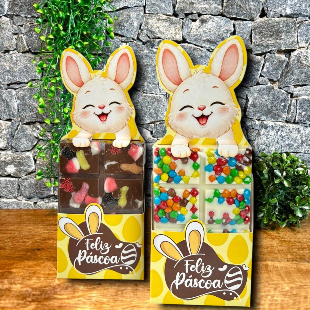 10 Caixas para Barra Golden 140g - Coelho Curioso