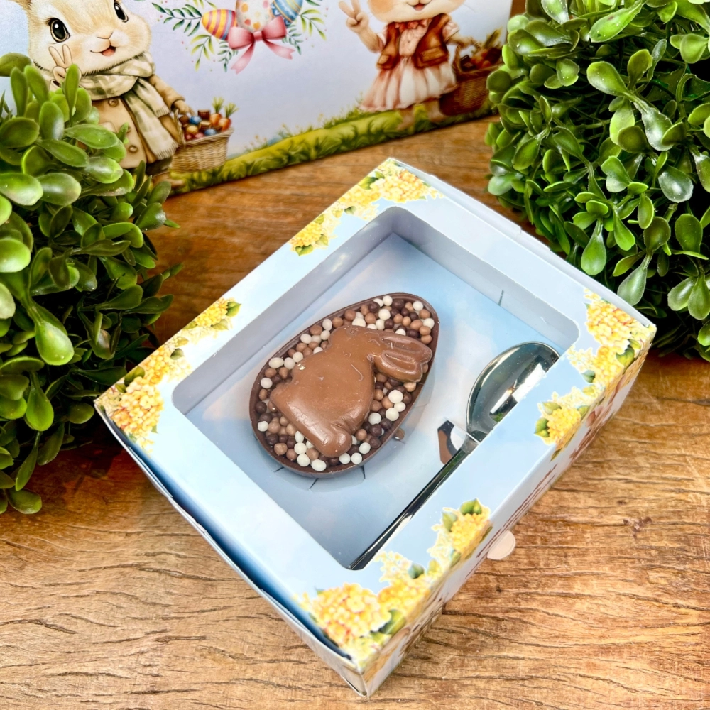 10 Caixas para Ovo de Colher de 50g - Coleção Páscoa da Positividade