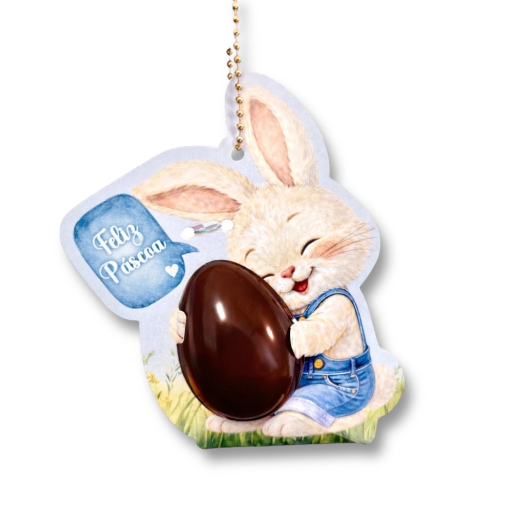 10 Cartelas Coelho Theo Meio Ovinho de 30g