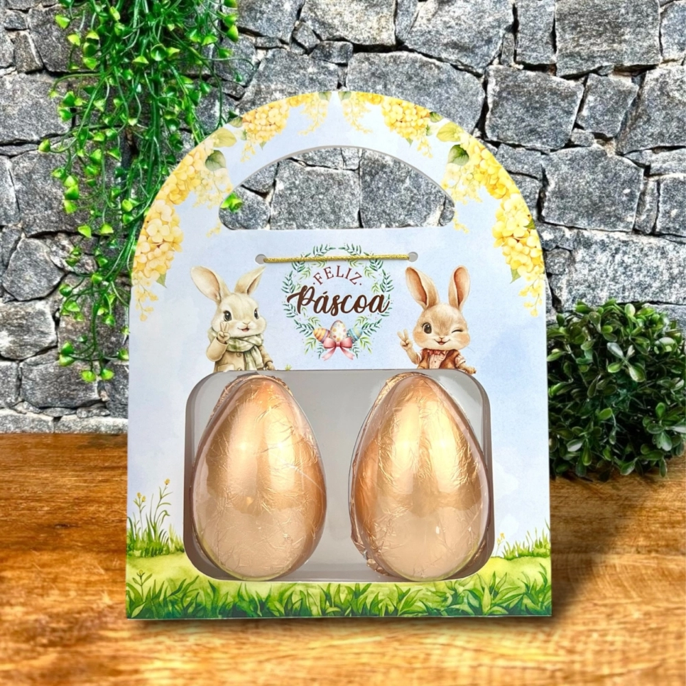 10 Embalagens Blister para 2 Ovos de 50g - Coleção Páscoa da Positividade