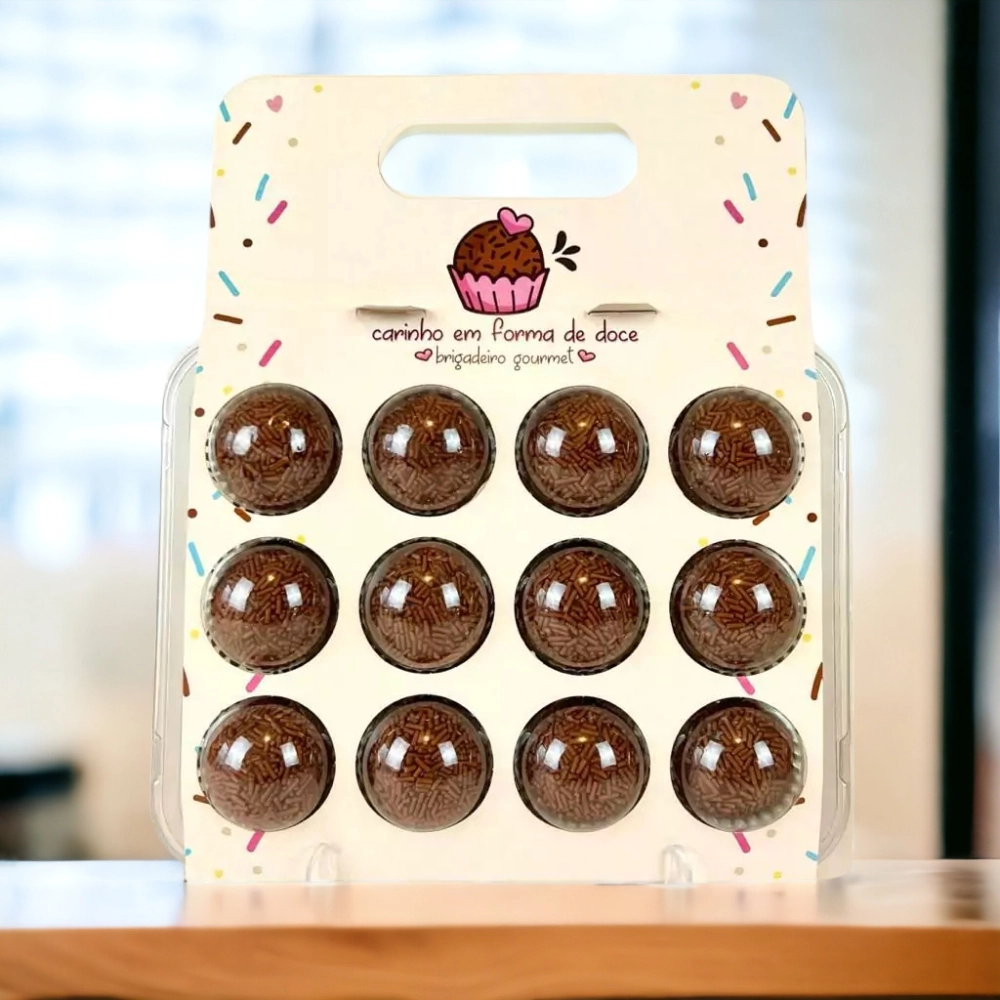 10 Embalagens BRIGPACK para 12 brigadeiros - Brigadeiro Gourmet