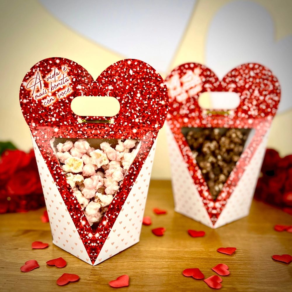 10 EMBALAGENS PARA TRUFAS OU PIPOCA - DIA DOS NAMORADOS 2025