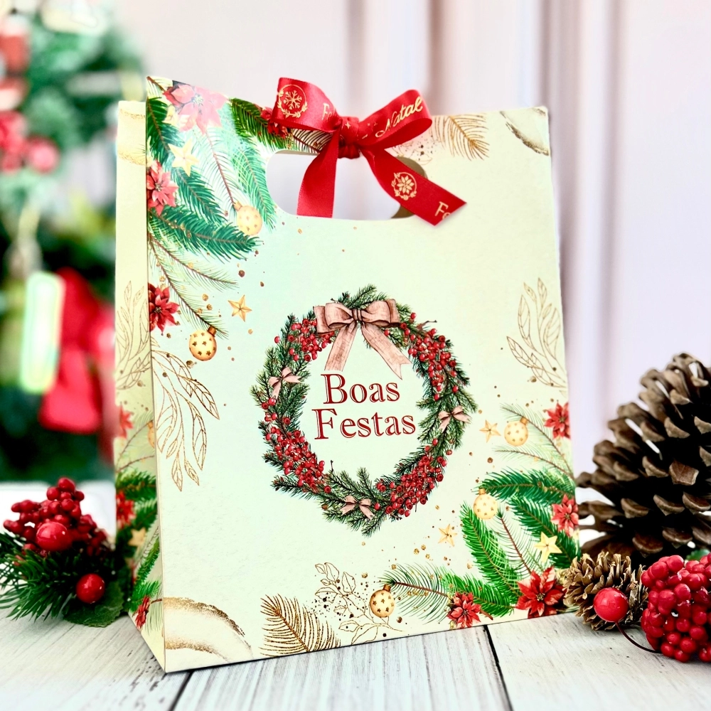 10 Sacolas 17x10 - Coleção Natal Inspirador
