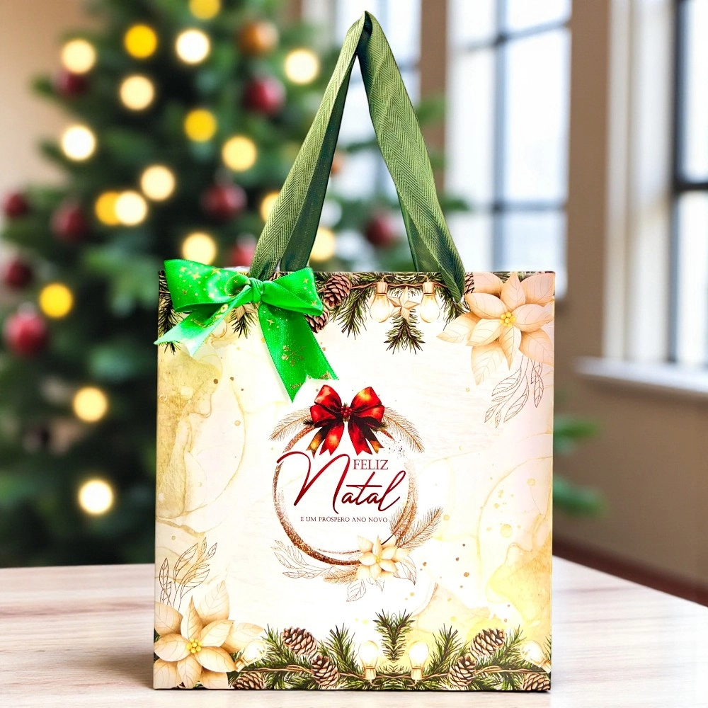 10 Sacolas 18x14 - Coleção Natal em Poesia - Natal 2025