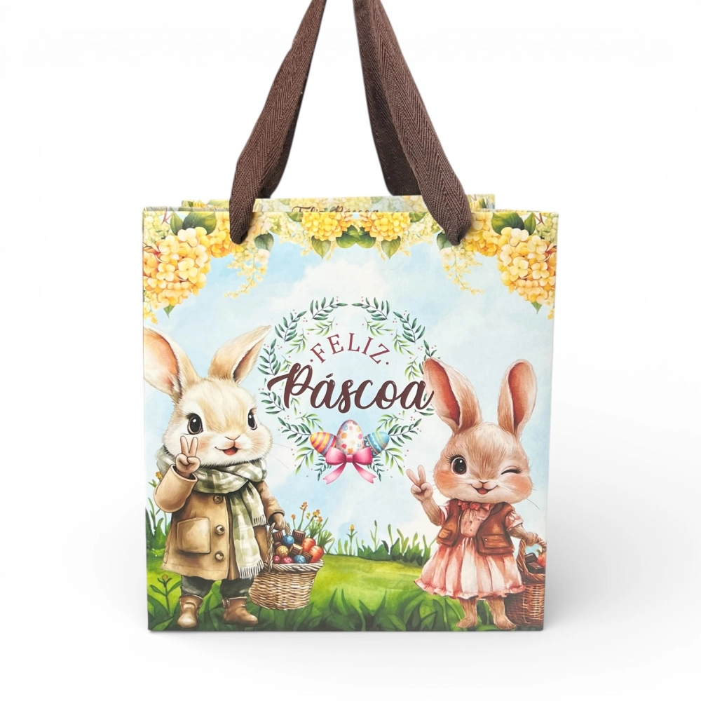 10 Sacolas 18x14 - Coleção Páscoa da Positividade