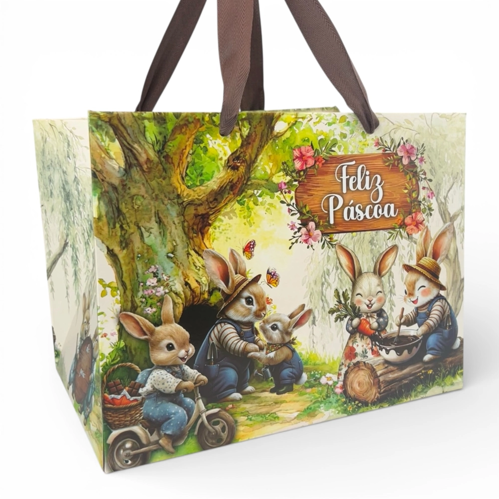 10 Sacolas 18x26 - Coleção Páscoa da Colheita