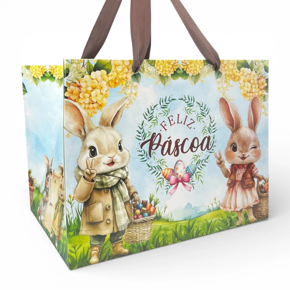 10 Sacolas 18x26 - Coleção Páscoa da Positividade