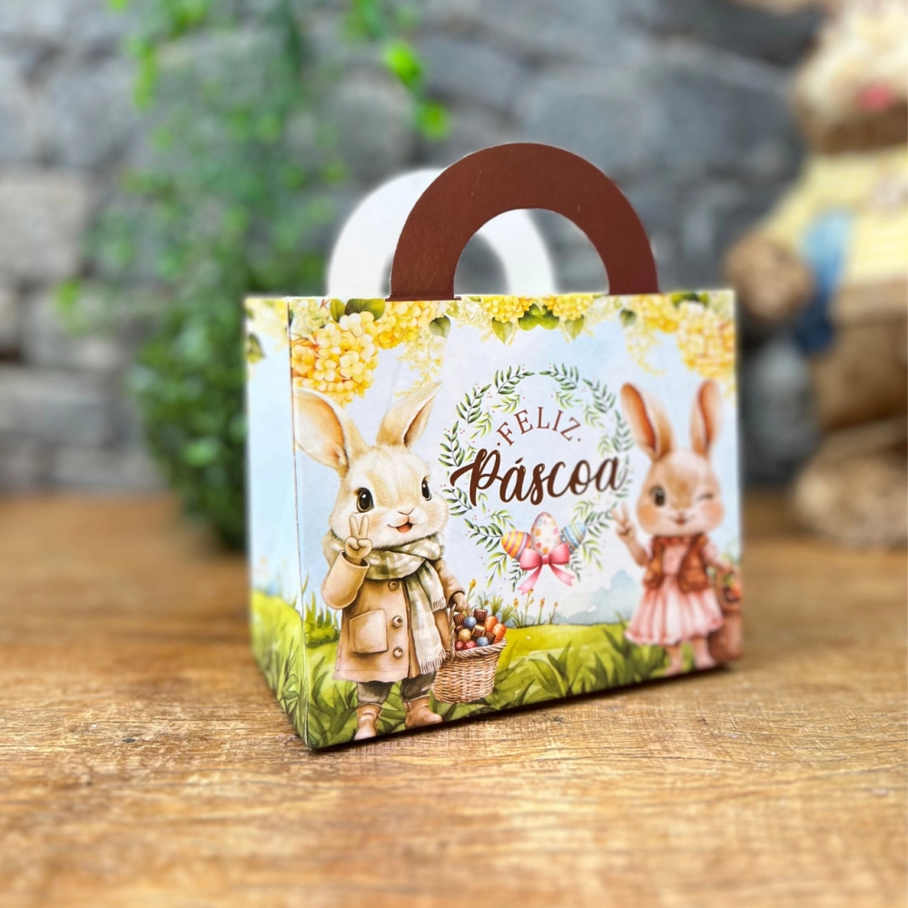10 Sacolinhas 12x6x10 - Páscoa da Positividade