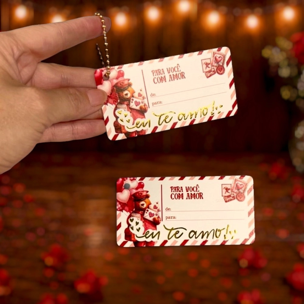10 Tags com Hot-Stamping - Coleção Cartas para você - Namorados 2026