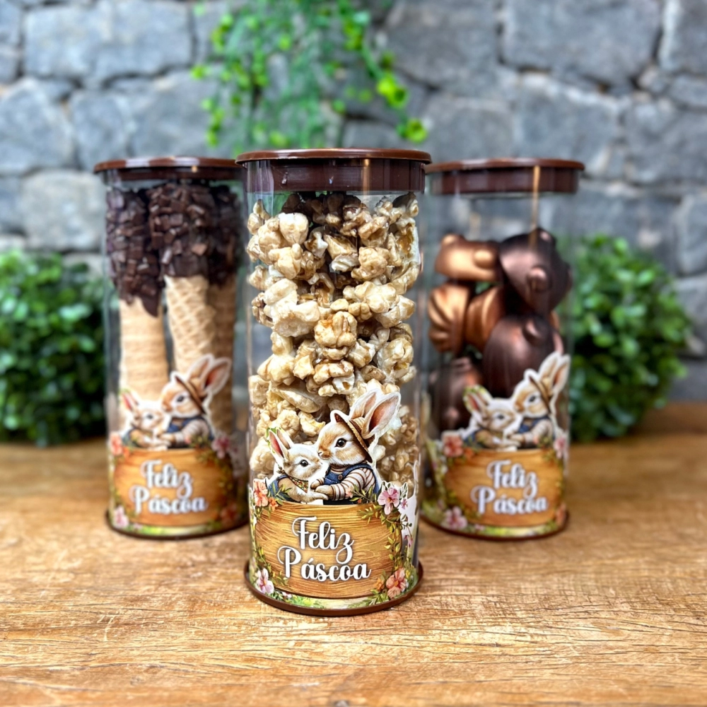 10 tubolatas transparentes - Coleção Páscoa da Colheita