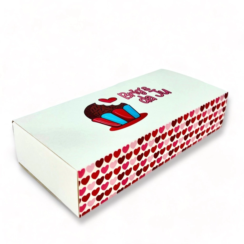 100 Caixas p/ 10 brigadeiros LUXO PERSONALIZADA