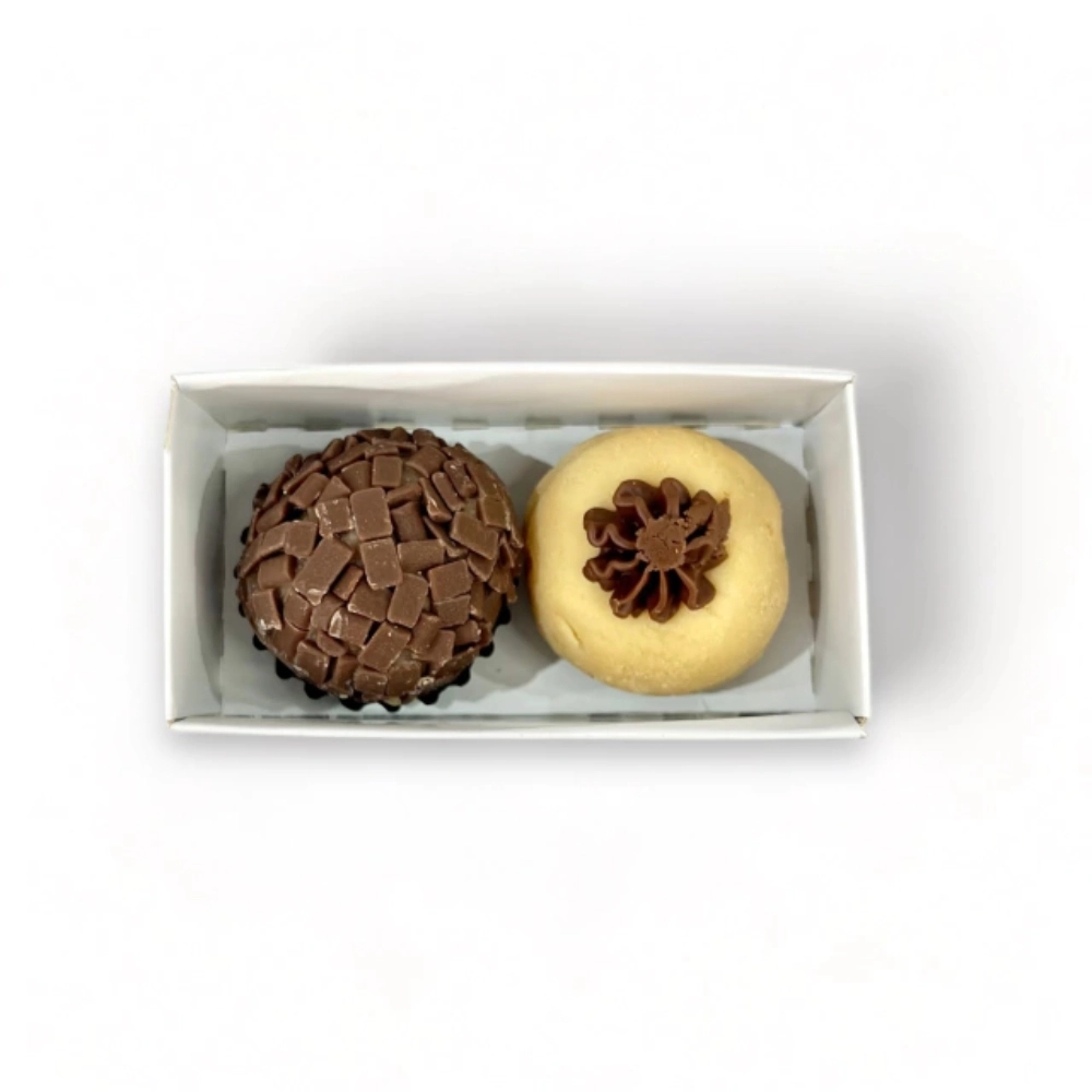 100 Caixas p/ 2 brigadeiros - Personalizada
