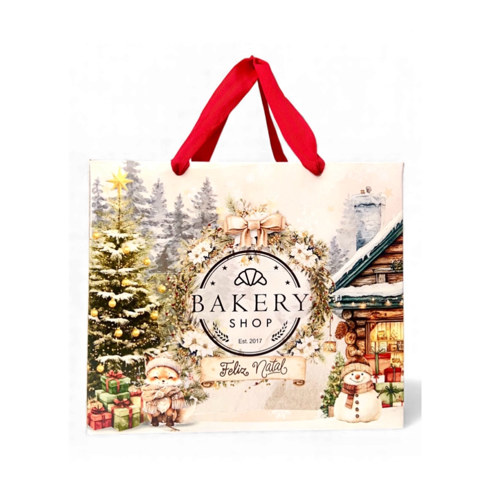 100 Sacolas para Caixa de Panetone - PERSONALIZADO