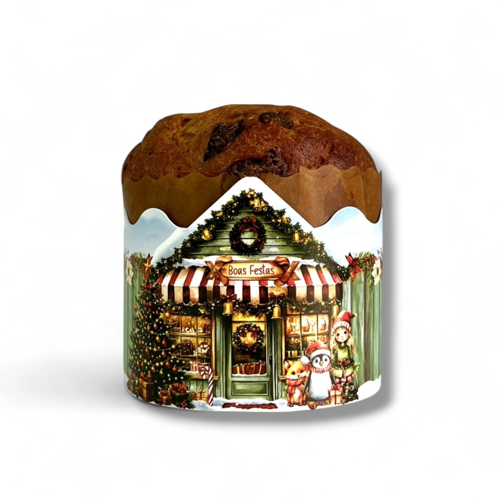 25 Cintas para panetone de 500g - Coleção A Magia do Natal - Natal 2025