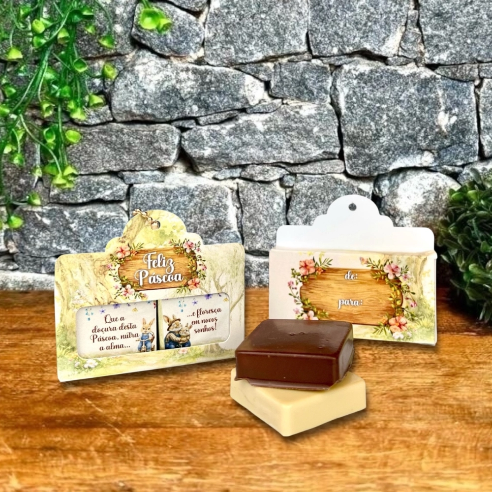 10 embalagens p/ 2 tabletinhos - Coleção Páscoa da Colheita