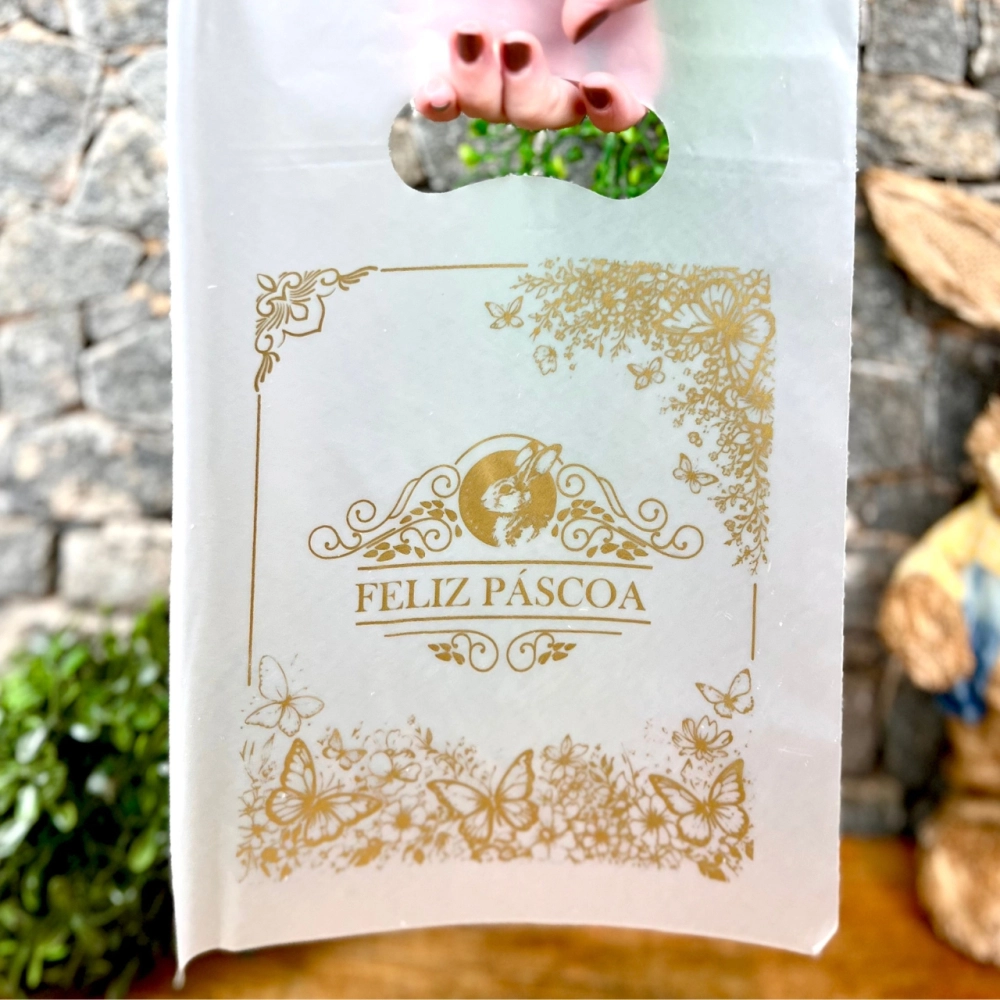 25 Sacolas Plástica 20x30 - Coleção Páscoa da Transformação
