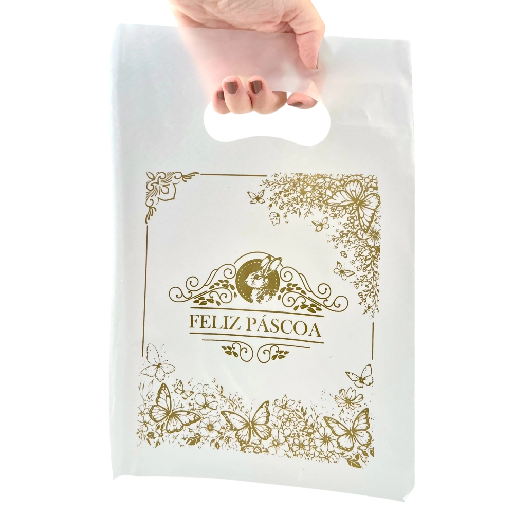 25 Sacolas Plástica 20x30 - Coleção Páscoa da Transformação