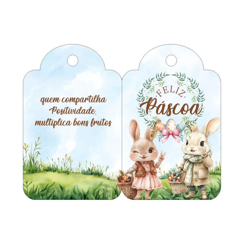 50 Tags - Coleção Páscoa da Positividade