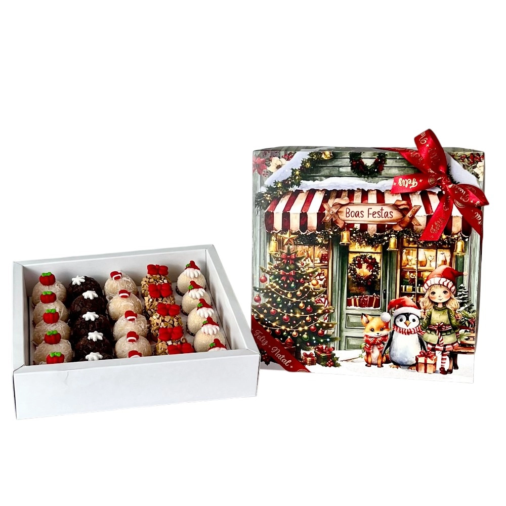 5 Caixas para 25 brigadeiros - Coleção A Magia do Natal-Natal -2025