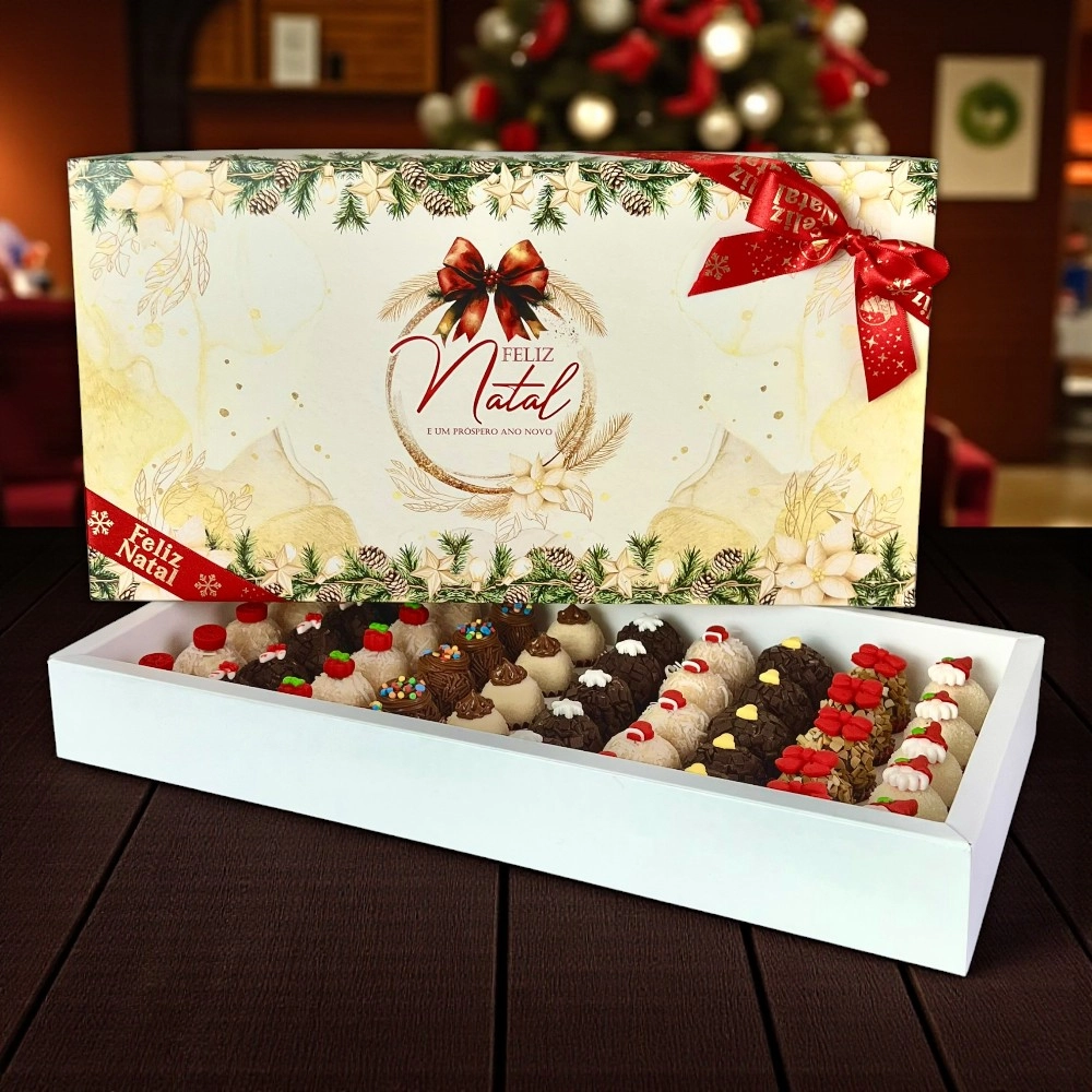 5 Caixas para 50 brigadeiros - Coleção Natal em poesia.-Natal -2025