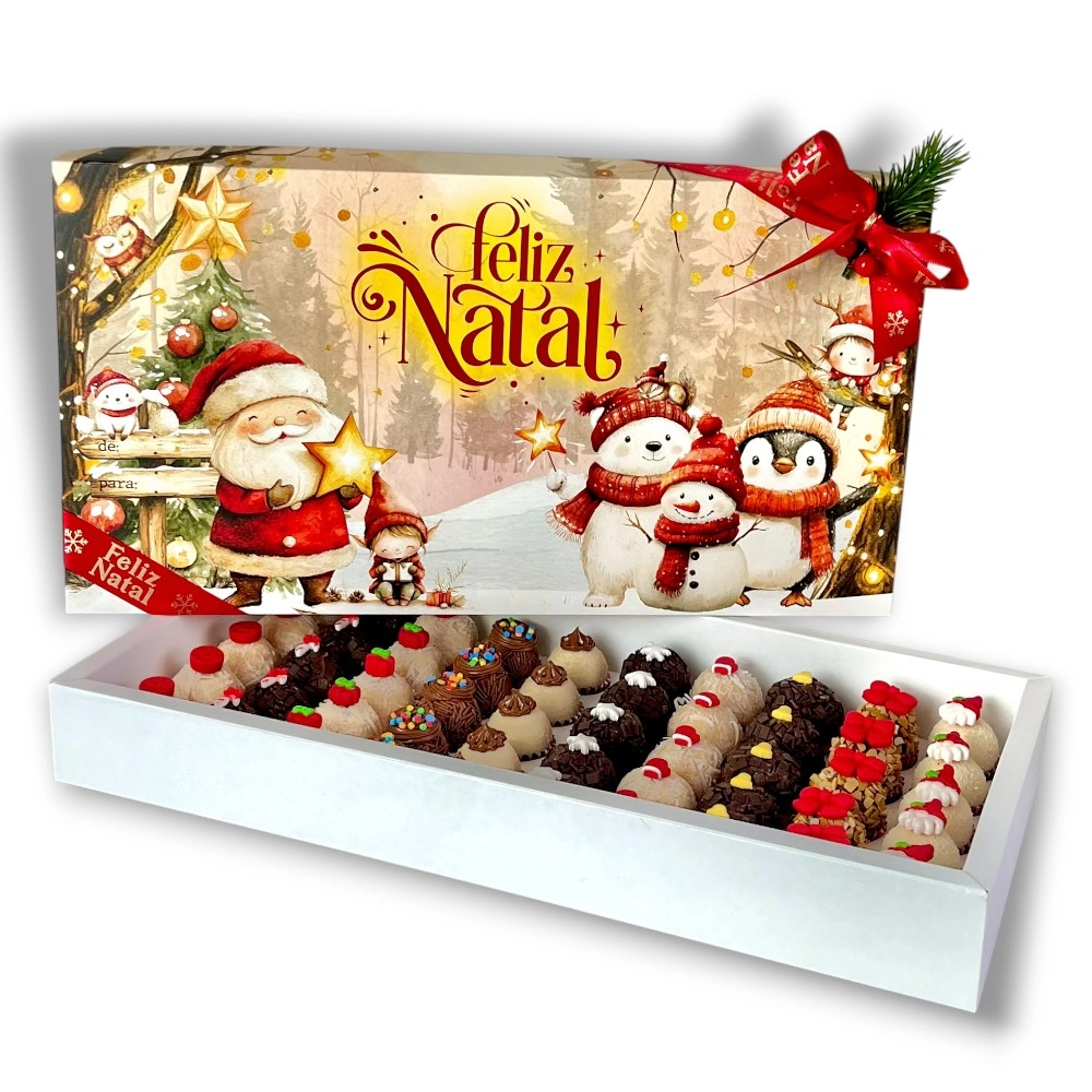 5 Caixas para 50 brigadeiros - Vila do Noel -Natal -2025