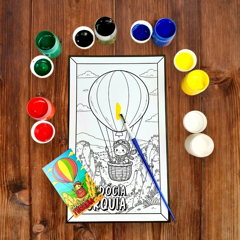5 Kits - COLORINDO PELO MUNDO - com guache e atividades