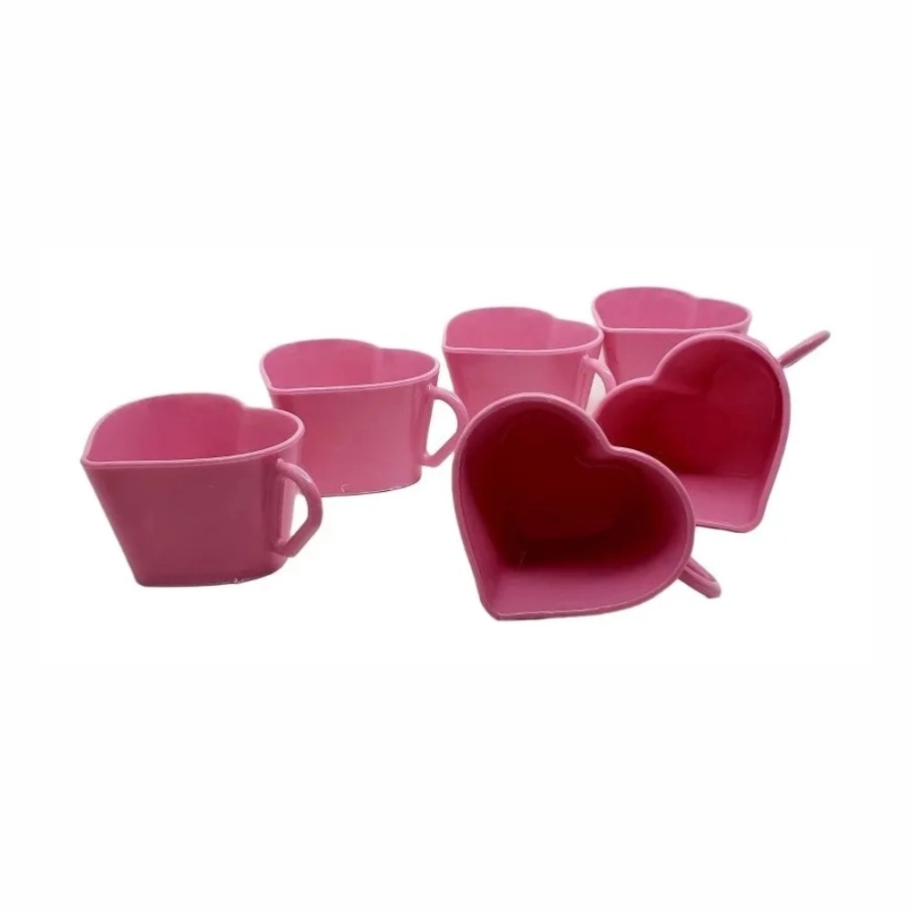 5 Xícaras de Coração ❤ ROSA