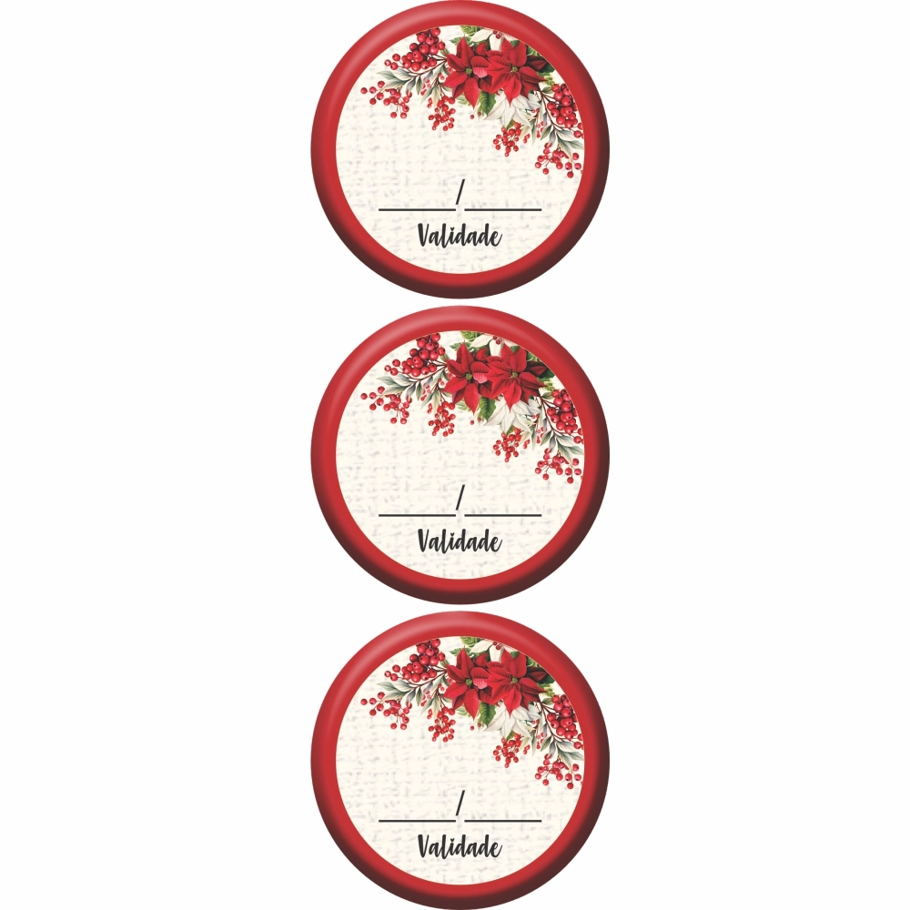 50 Tags de Validade - Coleção Querido Noel