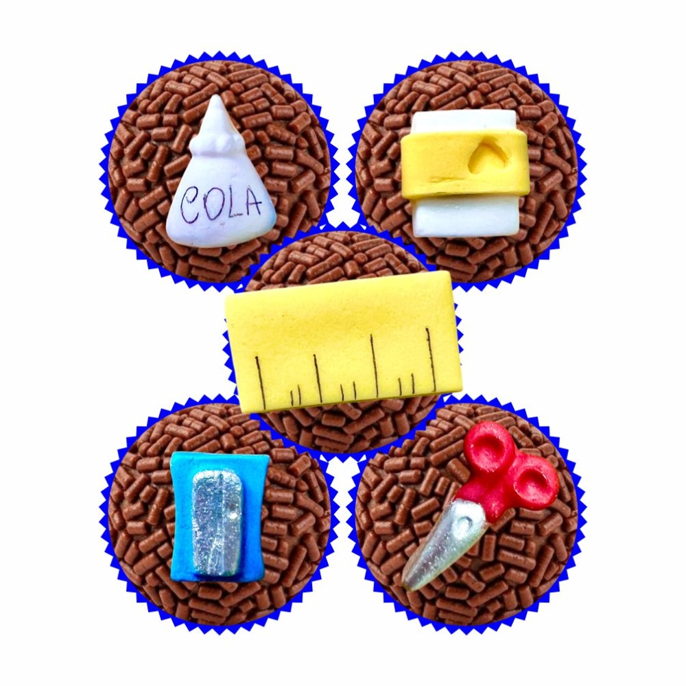 Confeitos de Açúcar - Mix Kit Escolar com 8 unidades 