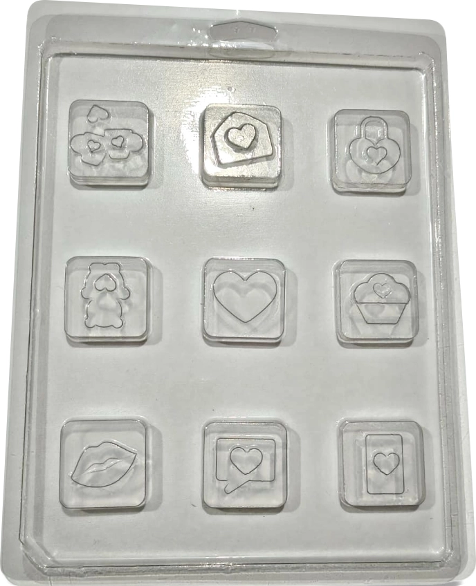 FORMA DE CHOCOLATE - ICONES ROMÂNTICOS - DIA DOS NAMORADOS 2025